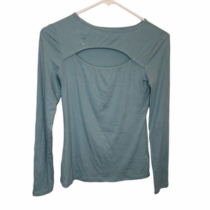 Shein Blue Cut Out Blouse Size Small